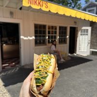 Chicago dog  at Nikki's Not Dog Stand in Sag Harbor