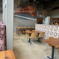 Indoor seating  at Da Legna at Nolo in New Haven