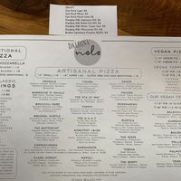 Menu at Da Legna at Nolo in New Haven