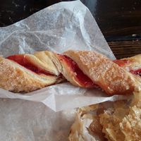 Raspberry twist at Bread and Roses Bakery in Wells
