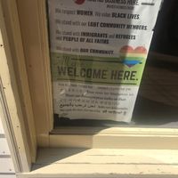 Had many signs like these around the store!! at Bread and Roses Bakery in Wells