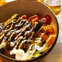 Shawarma vegano. at Mamasana in Santander