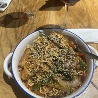 Noodles no pollo veganos  at Bidebide in Tolosa
