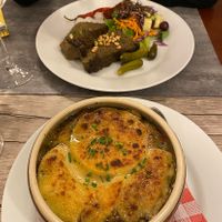 French onion soup and mushroom paté at Le Potager du Marais - Saint Paul in Paris