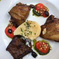 Eggplant surprise with mashed potato at Le Potager du Marais - Saint Paul in Paris