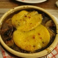 Onion soup. Okay but very oily at Le Potager du Marais - Saint Paul in Paris
