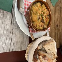 French onion soup  at Le Potager du Marais - Saint Paul in Paris