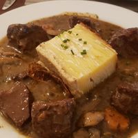 Bourguignon & gratin dauphinois (potatoes) at Le Potager du Marais - Saint Paul in Paris