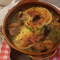 Oignon soup (fauxmage slices on top) at Le Potager du Marais - Saint Paul in Paris