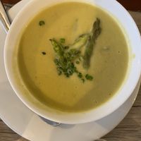 Asparagus soup  at Le Potager du Marais - Saint Paul in Paris