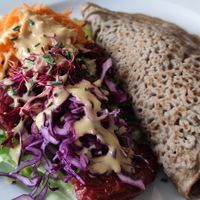 Crepe with spinach and leek at Le Potager du Marais - Saint Paul in Paris
