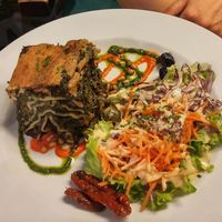 spinach lasagna at Le Potager du Marais - Saint Paul in Paris