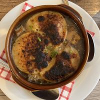 French onion soup   at Le Potager du Marais - Saint Paul in Paris