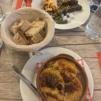 Onion soup, mushroom pate  at Le Potager du Marais - Saint Paul in Paris