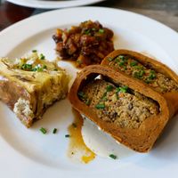 Seitan rolls w/potato gratin at Le Potager du Marais - Saint Paul in Paris