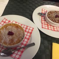 Créme brûlée & red berries crumble at Le Potager du Marais - Saint Paul in Paris