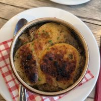 French onion soup   at Le Potager du Marais - Saint Paul in Paris