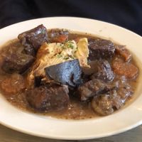 Bourguignon de seitan avec pommes de terre dauphinoises  at Le Potager du Marais - Saint Paul in Paris