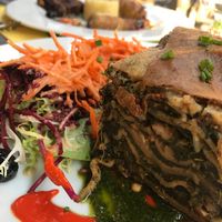 Spinach walnut lasagna  at Le Potager du Marais - Saint Paul in Paris