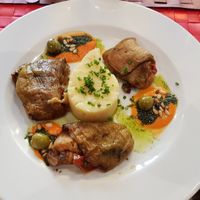 Eggplant with tomatoes and vegan cheese at Le Potager du Marais - Saint Paul in Paris