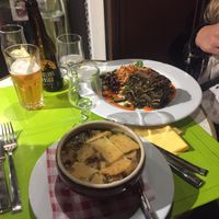 Onion soup and lasagna at Le Potager du Marais - Saint Paul in Paris