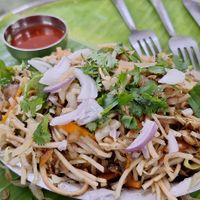 Mushroom noodle dish at Sri Acharya Bhavan - Veg Restaurant in Madurai