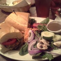 Vegano Crab Cake Sandwich at Cafe Con Leche in Newtown