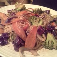 Stir Fry over pasta at Cafe Con Leche in Newtown