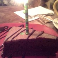 vegan chocolate cake at Cafe Con Leche in Newtown