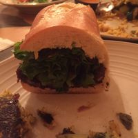 Vegan burger at Cafe Con Leche in Newtown