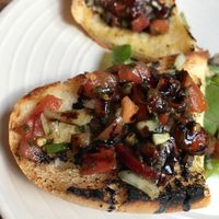 Vegan Bruschetta  at Cafe Con Leche in Newtown