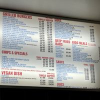 Menu inc vegan options   at Harbour Fish & Chips in Avoch