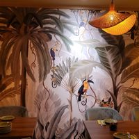 Indoor rainforest-themed design at Xodó - Brasilianisches Restaurant in Hamburg