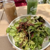 Green salad had a delicious dressing  at Naval Brunch  in Skiathos