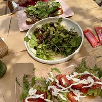 Three dishes to share for lunch   at Naval Brunch  in Skiathos