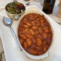Giant beans - gigantes  at Olivi Restaurant in Crete