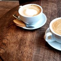 Soy milk lattes at Kava in Todmorden