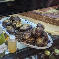dates in chocolate at Café Amalia in Visby