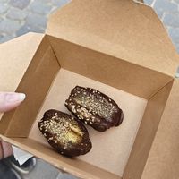 PB & choc dates at Café Amalia in Visby