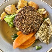 Vegan roast dinner   at Frosts Garden Centres in Bedford