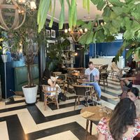 Inside cafe  at Café-Flor / Bar 21 in New York City