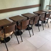 Inside seating at Kun Café in Paris