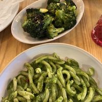 Green pasta (vegan option)  at Sauce and Flour in Maidenhead
