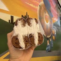 Plain vegan cream cheese  at Bagel Boss in Burbank