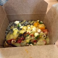 Pumpkin quinoa boxed salad - awesome at Green Bear Coffee - La Canebiere in Marseille