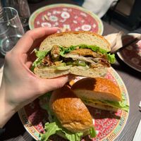 Vegan king oyster mushroom burger   at Kong Taiwanese Bistro in Vienna