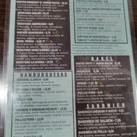 Menu at La Nonna Brunch in Figueres