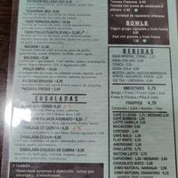 Menu at La Nonna Brunch in Figueres