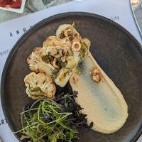 Roasted cauliflower at Anhydrous in Santorini