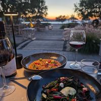 Greens and tomato rice at Rada - Cove Paros in Paros